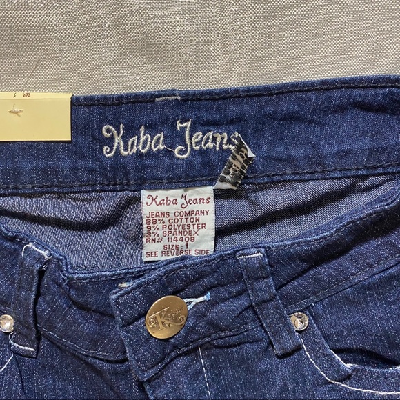 Kaba beaded blue jean shorts size 1 - Picture 5 of 5